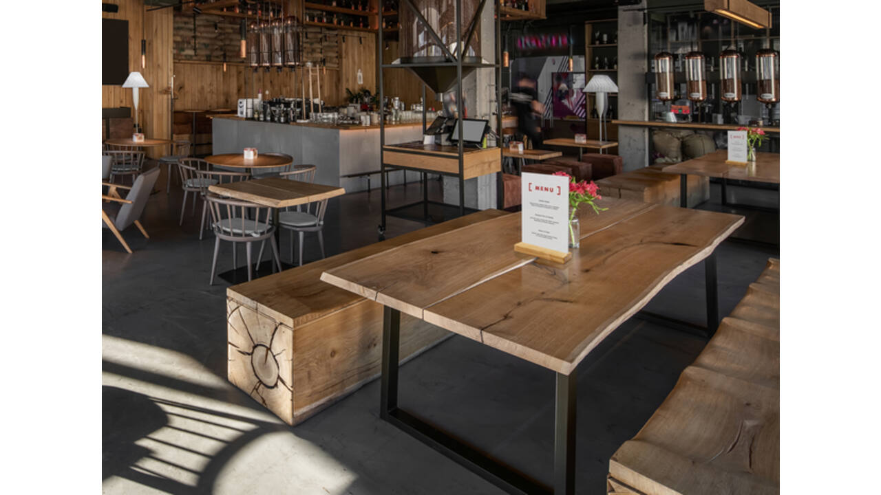 Menukaarthouder IEZZY tafeldisplay A6 hout