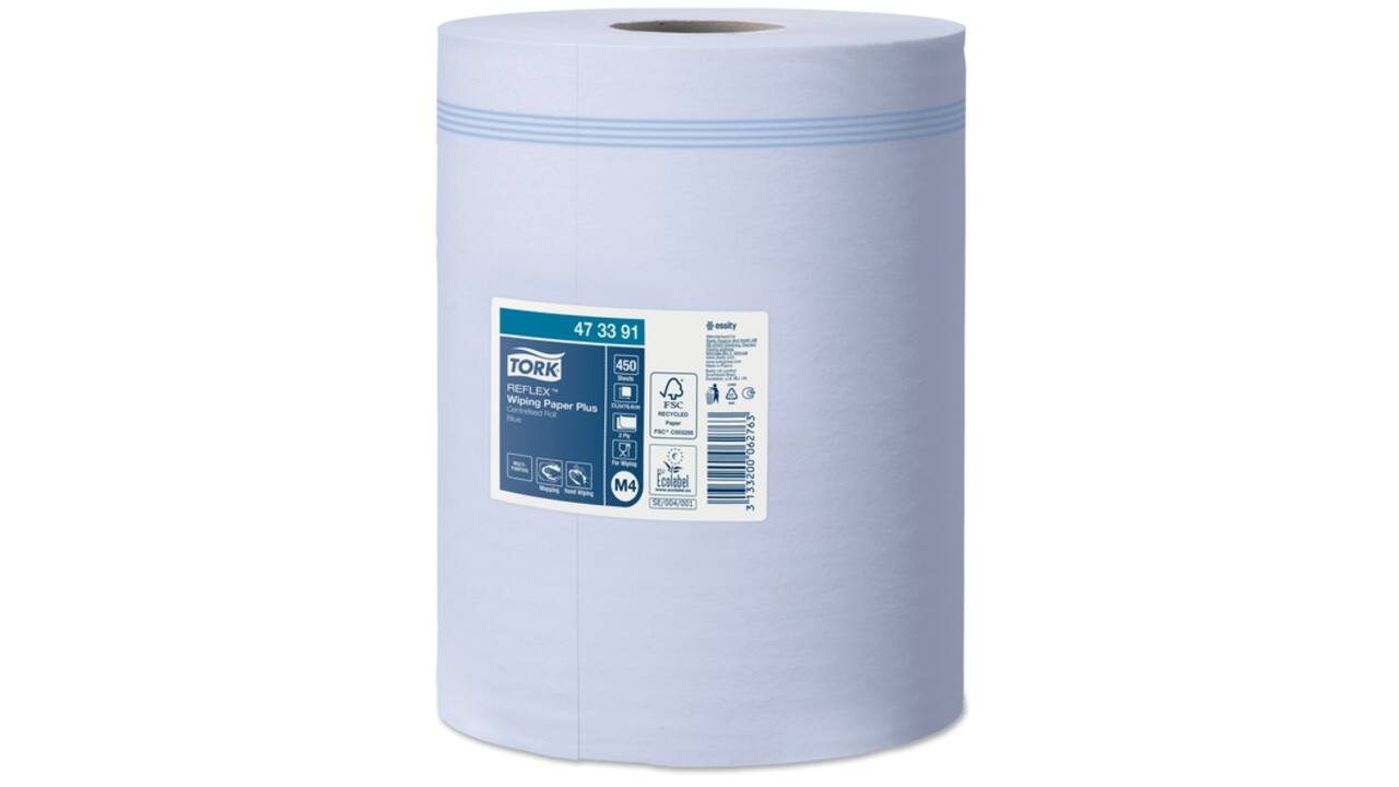 Poetsrol Tork Reflex™ M4 centerfeed Plus 2-laags 151m blauw 473391
