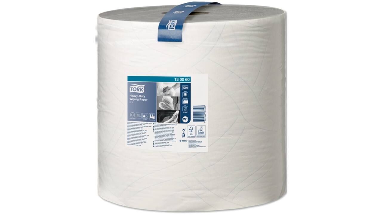 Poetspapier Tork Heavy-Duty W1 2-laags 1000vel wit 130060