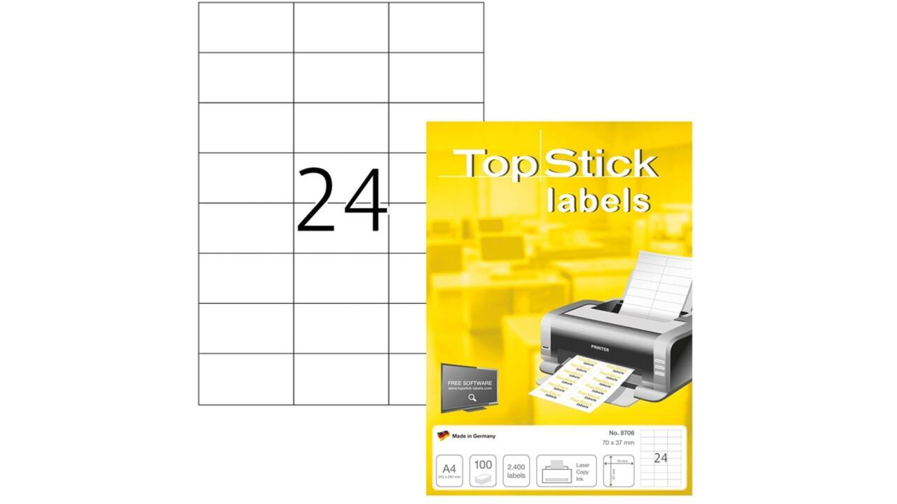 Etiket Office 70x37mm 2400 stuks