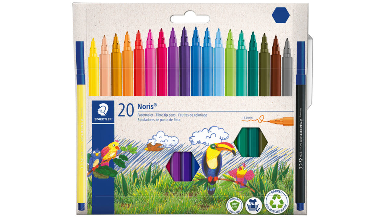 Kleurstift Staedtler Noris 326 kartonnen etui 20 kleuren