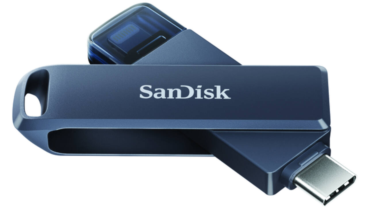 Phone Drive 128GB lightning- USB-C blauw