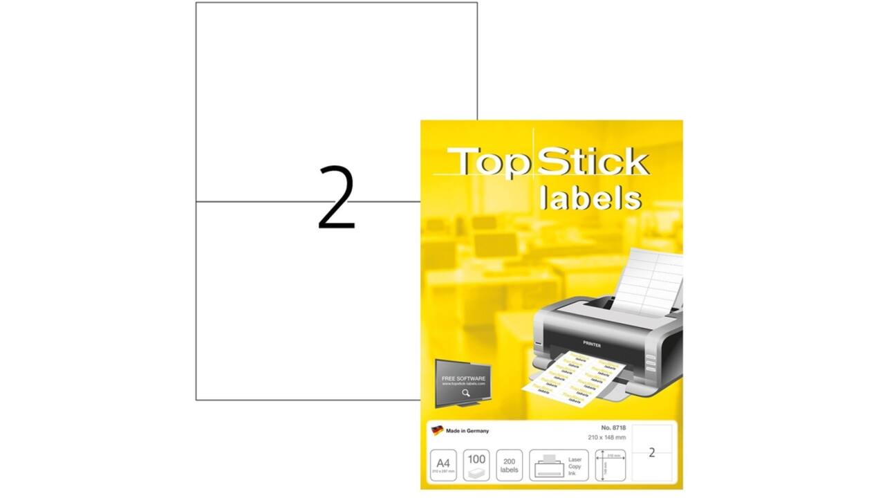 Etiket Office 210x148mm 200 stuks