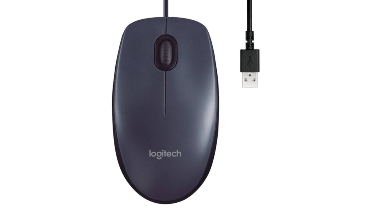 Muis Logitech USB B100 zwart