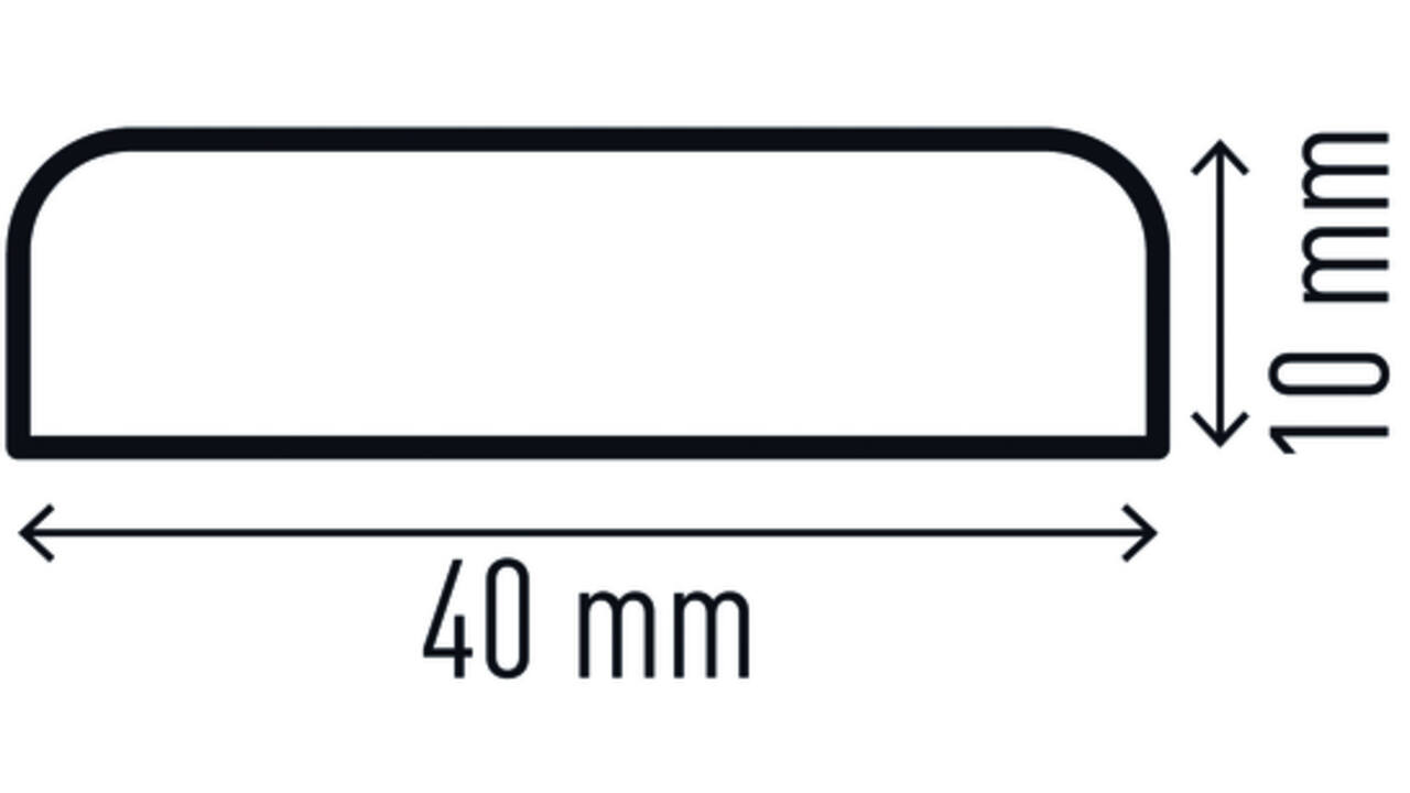 Beschermingsprofiel Durable S10 recht 1m geel zwart