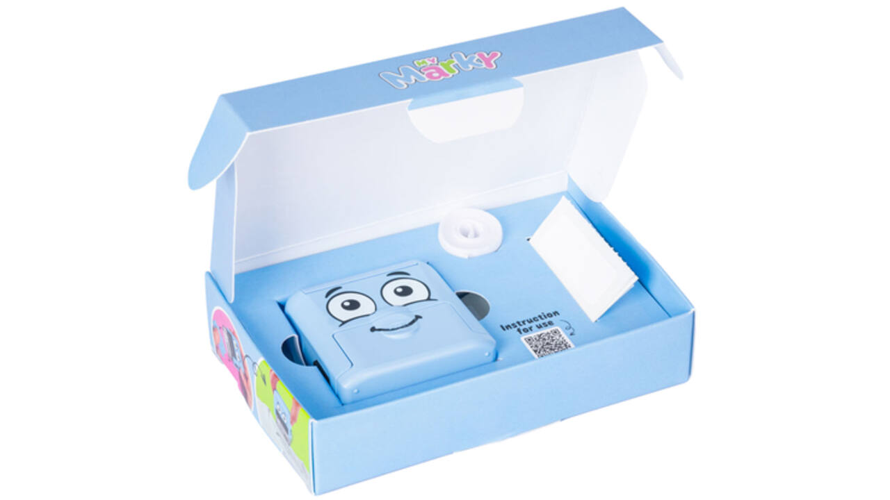 Textielstempel Colop My Marky met voucher blauw