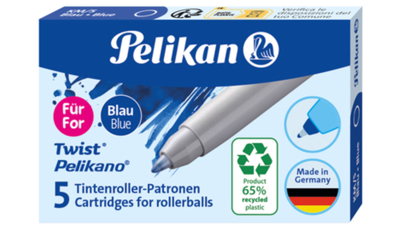 Rollerpenvulling Pelikan ECO KM/5 blauw 0,3mm