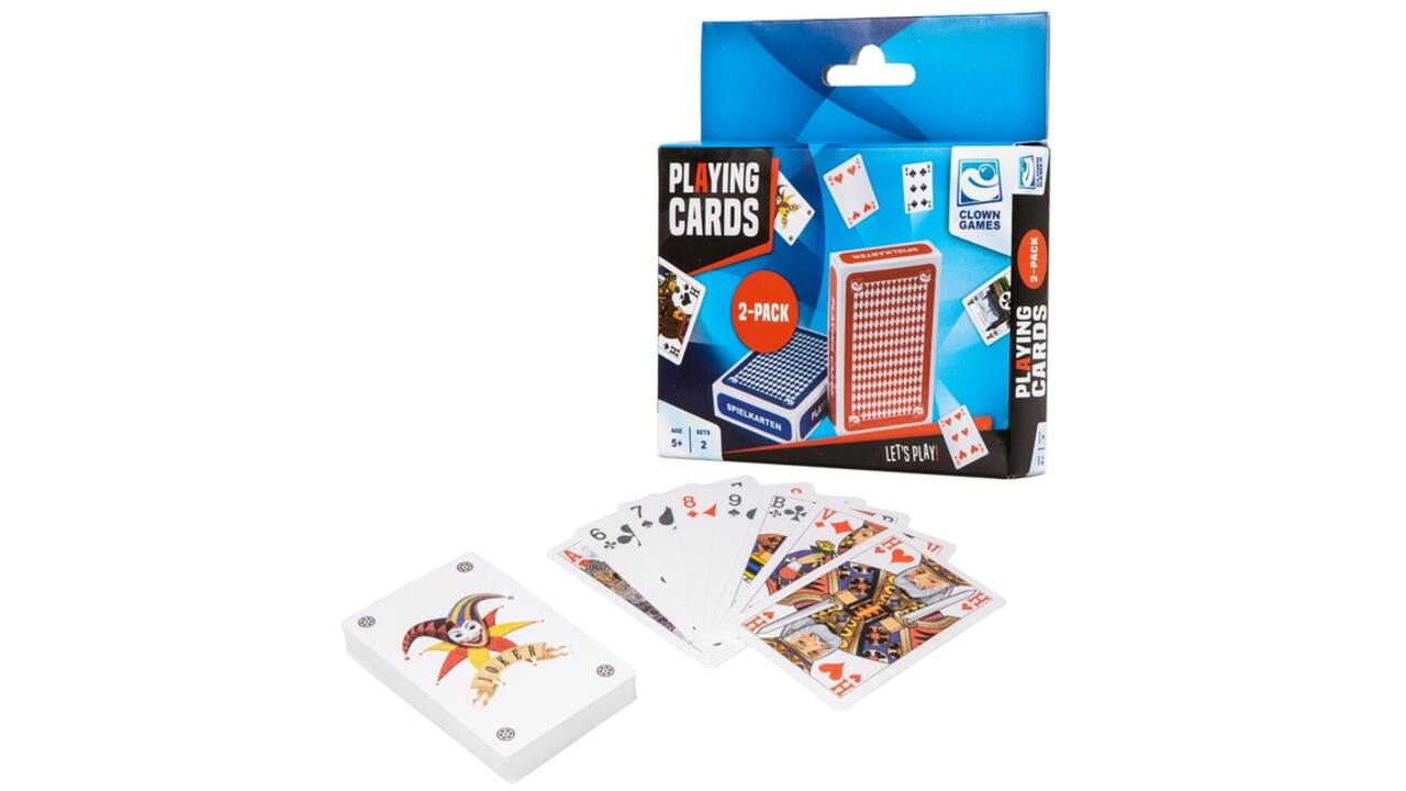 Speelkaarten Clown set van 2