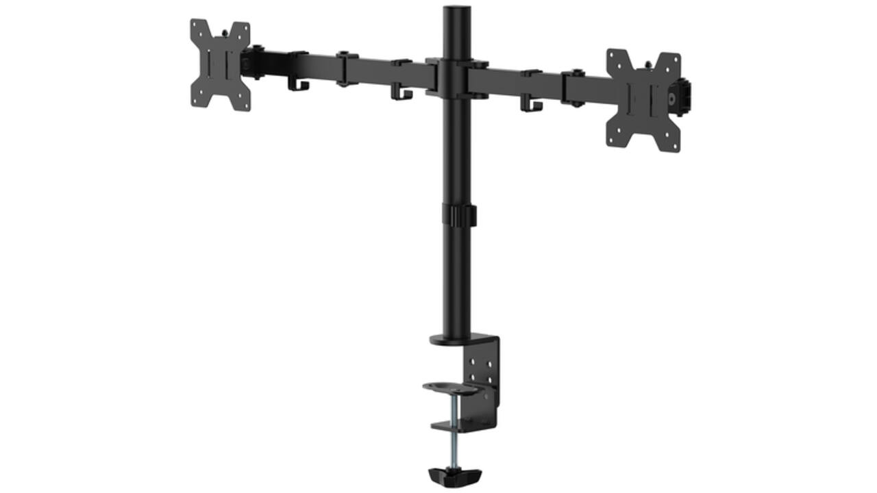 Monitorarm Quantore 2 schermen 17-27 inch zwart