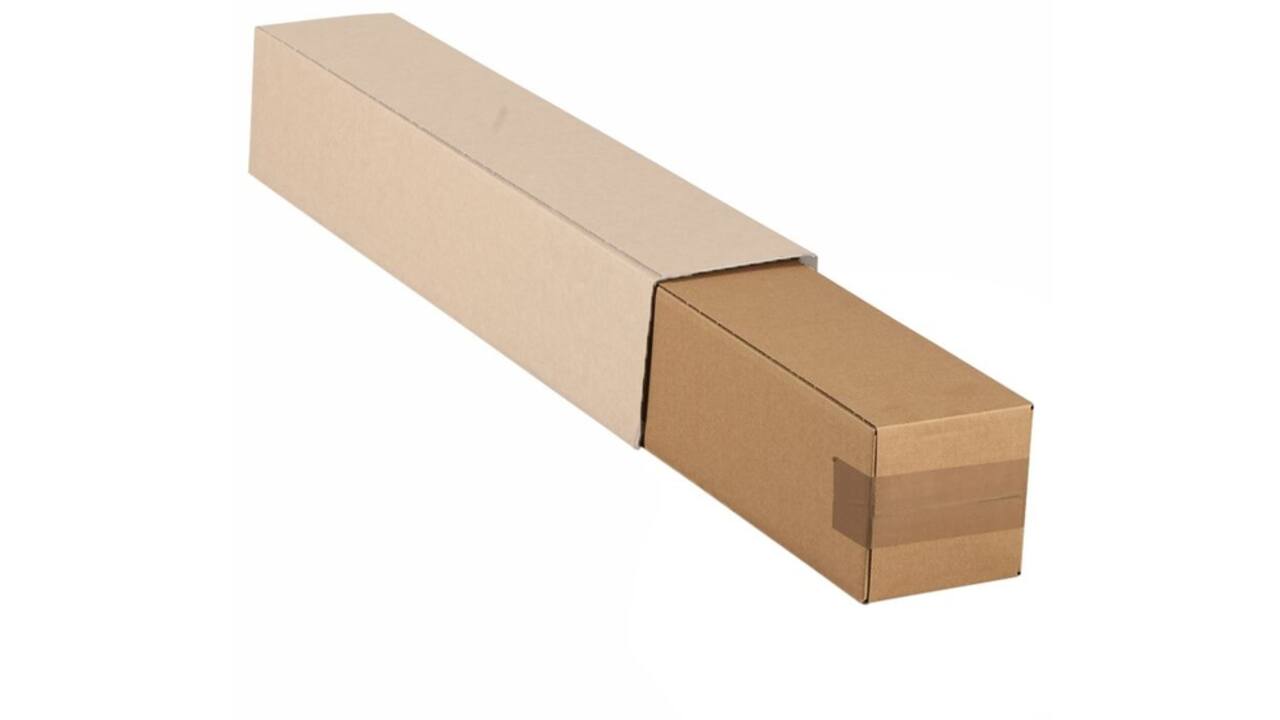 Vierkante koker IEZZY 750x120x120mm bruin bodem
