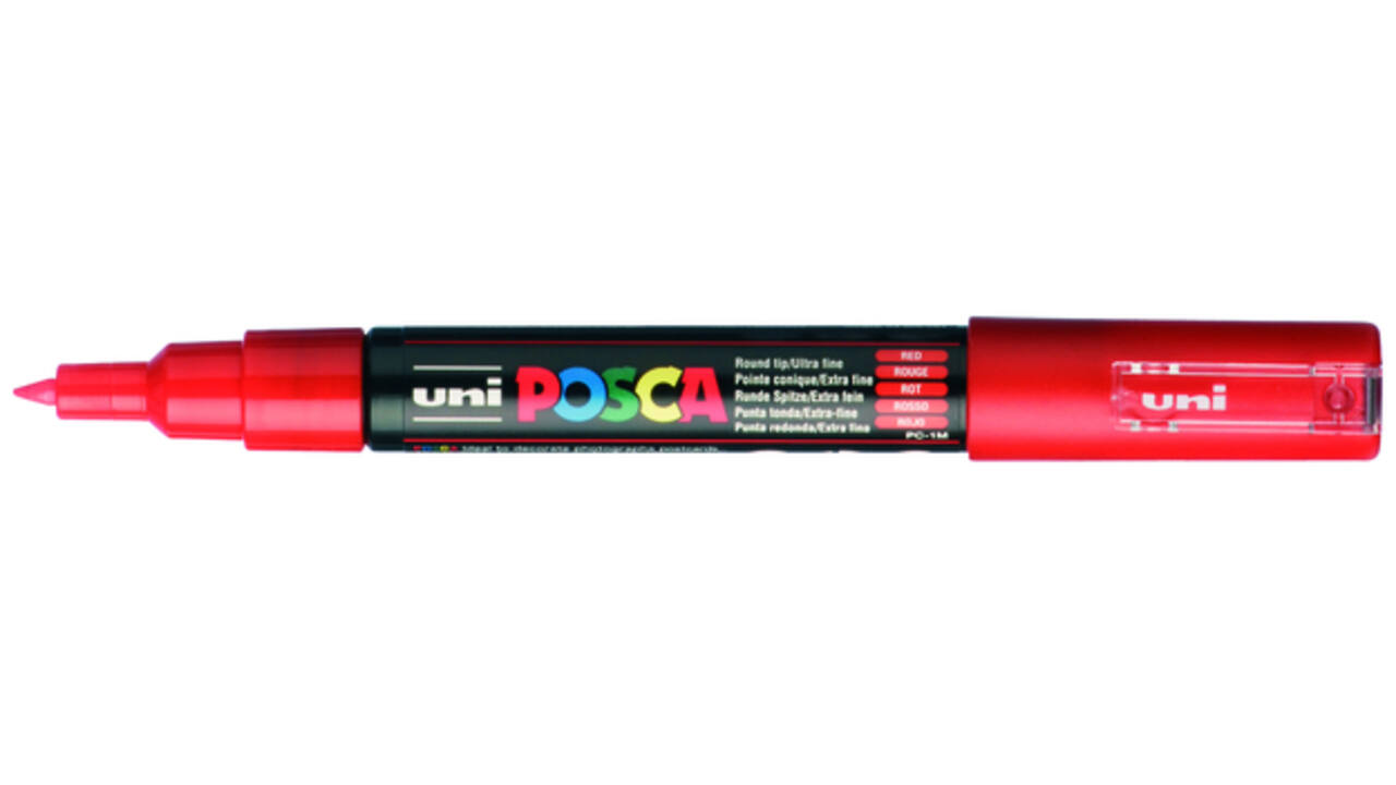 Verfstift Posca PC1MC extra fijn rood