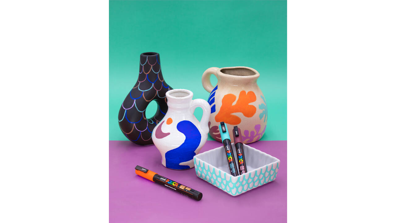 Verfstift Posca PC1MC extra fijn assorti set à 8 stuks