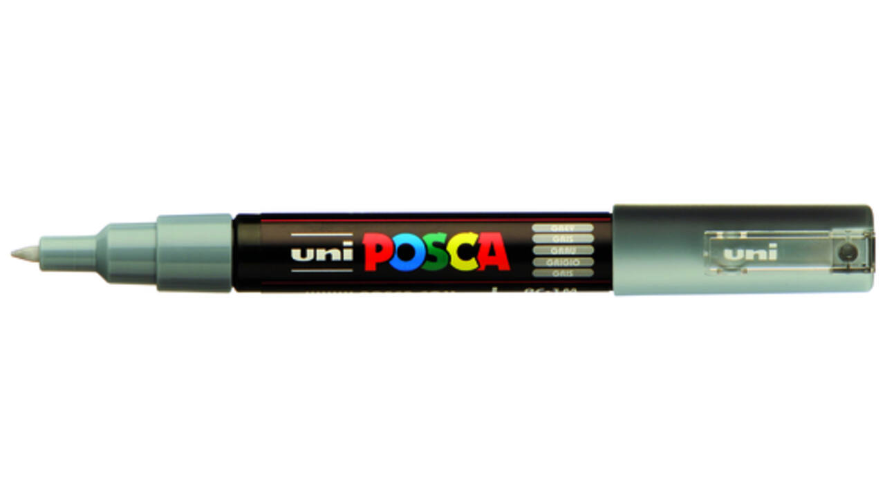 Verfstift Posca PC1MC extra fijn grijs