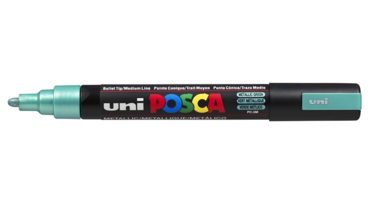 Verfstift Posca PC5M medium metallic groen