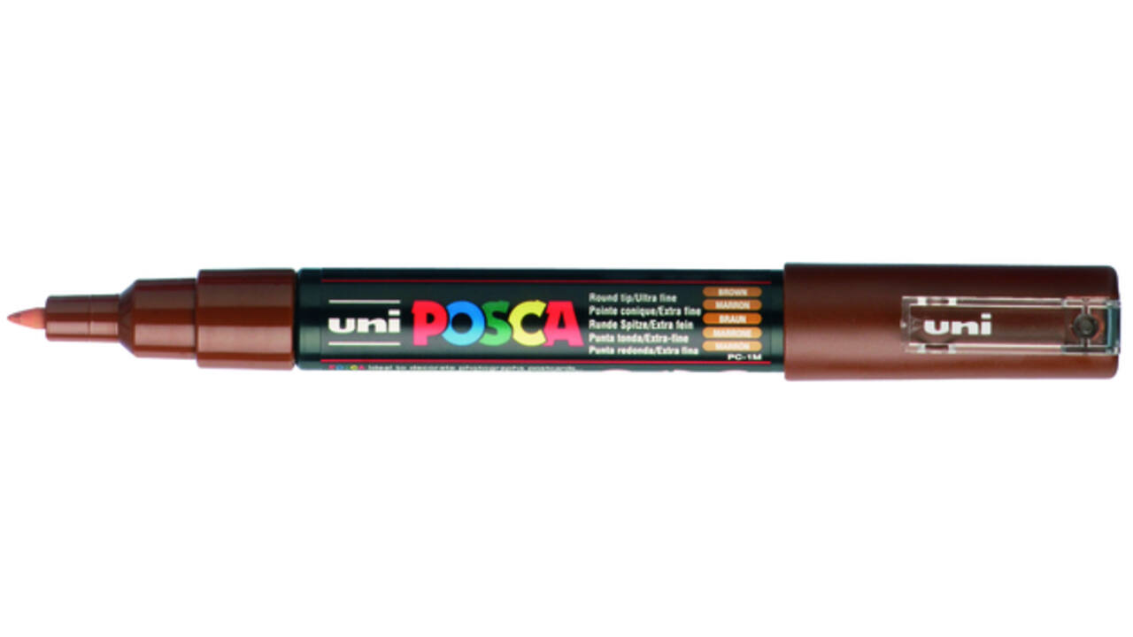 Verfstift Posca PC1MC extra fijn bruin