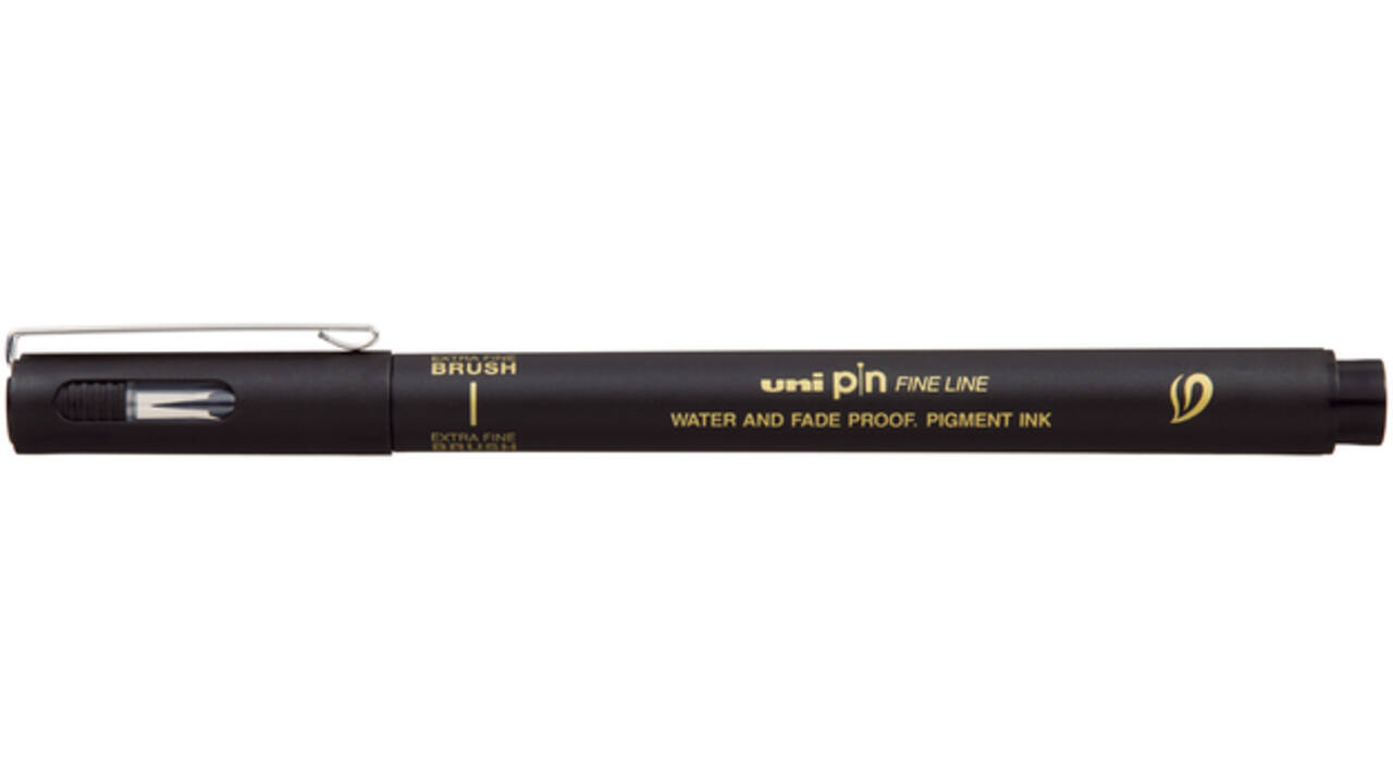 Fineliner Uni-ball Pin brush EF zwart