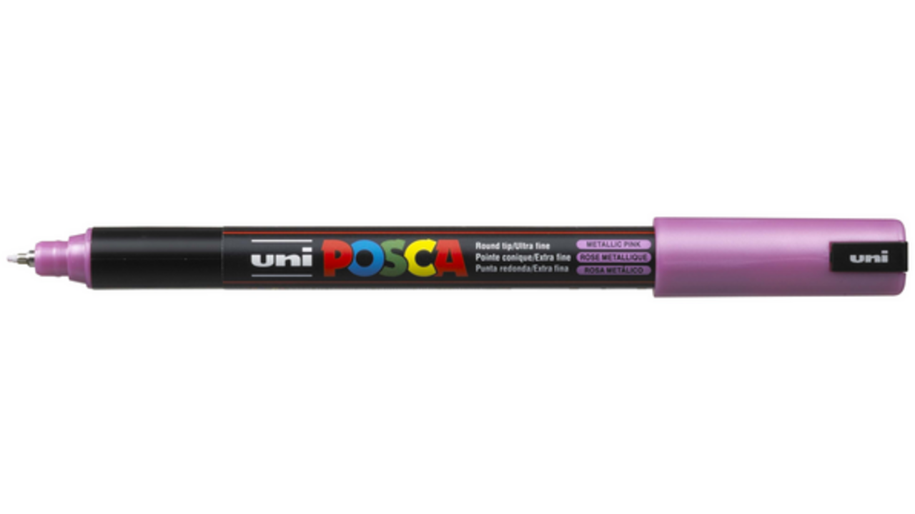 Verfstift Posca PC1MR extra fijn metallic roze