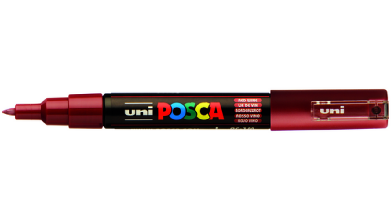 Verfstift Posca PC1MC extra fijn wijnrood