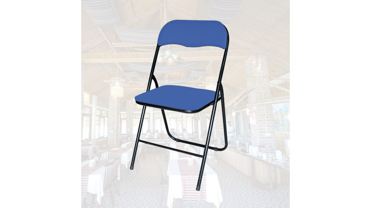 Klapstoel BRASQ FC100 blauw-zwart&nbsp;&nbsp;&nbsp;&nbsp;&nbsp;&nbsp;&nbsp;&nbsp;&nbsp;&nbsp;&nbsp;&nbsp;