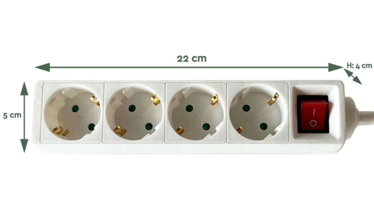 Stekkerdoos BRASQ 4 voudig 1.4 meter wit