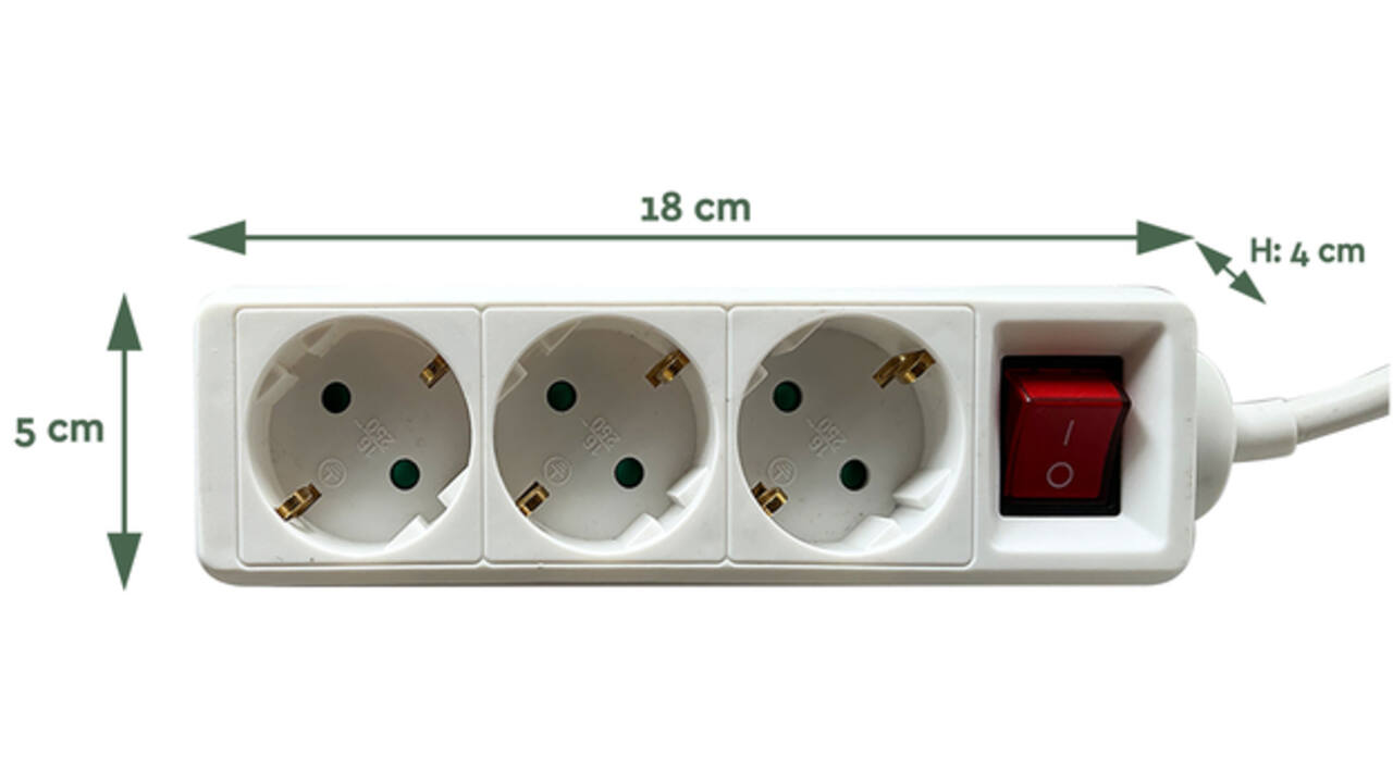 Stekkerdoos BRASQ 3 voudig 1.4 meter wit