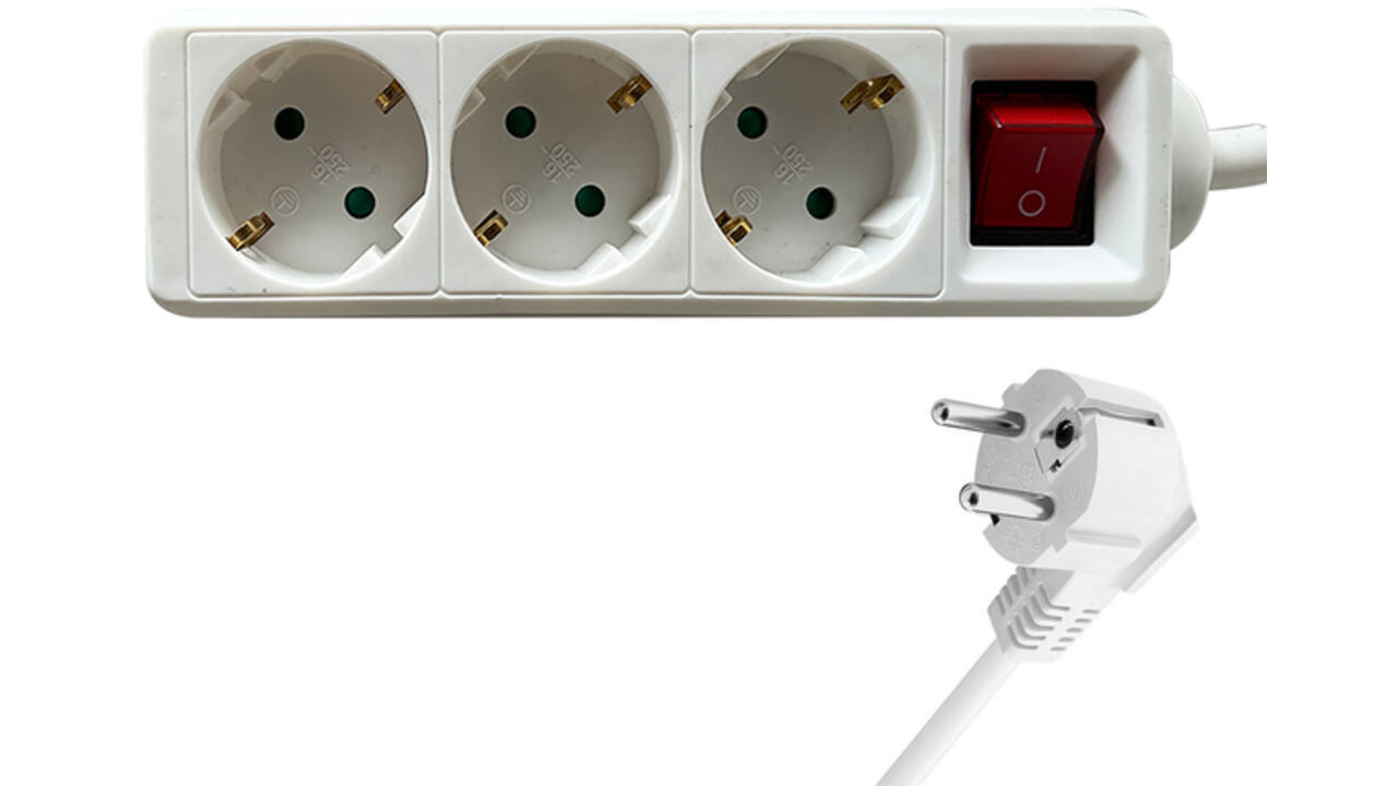 Stekkerdoos BRASQ 3 voudig 1.4 meter wit