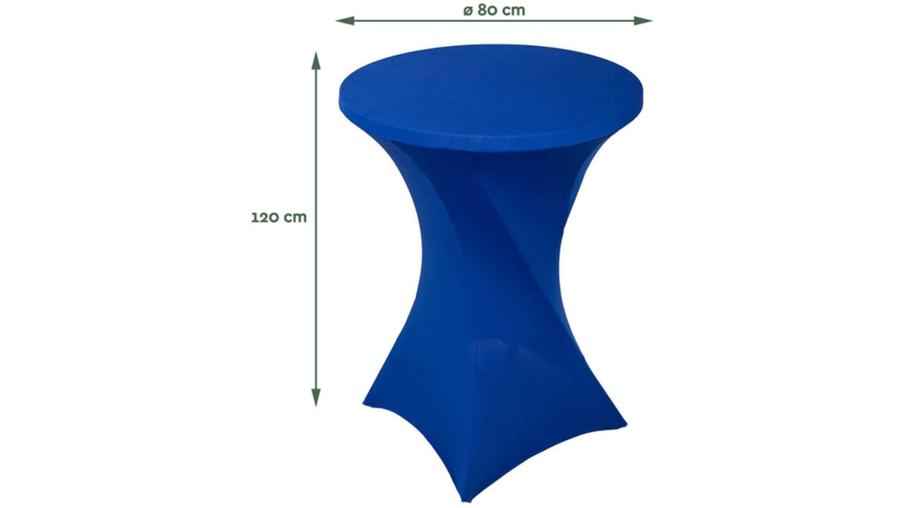 Tafelrok BRASQ voor statafel 80cm blauw