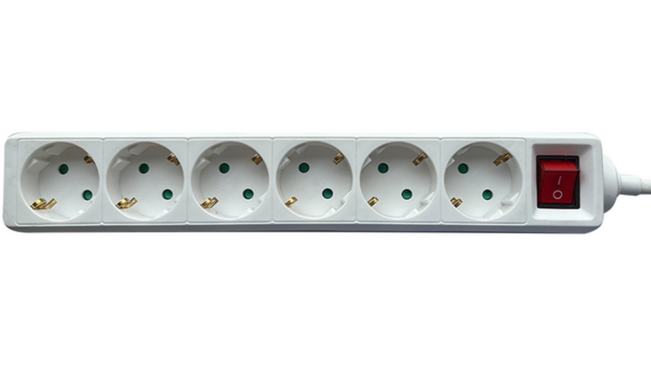 Stekkerdoos BRASQ 6 voudig 3 meter wit