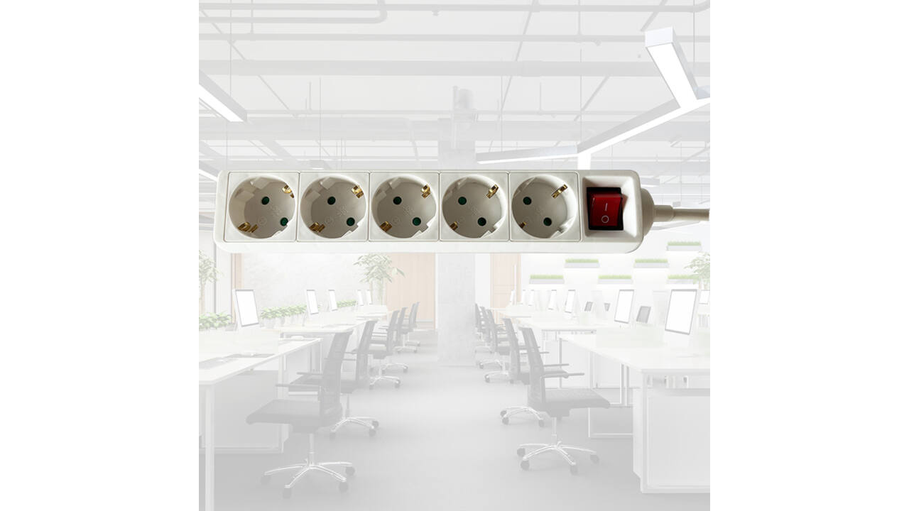 Stekkerdoos BRASQ 5 voudig 1.4 meter wit