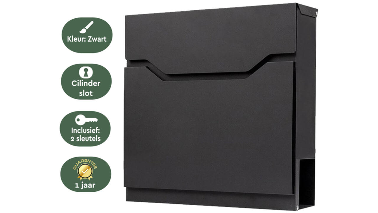 Brievenbus BRASQ PB300 Premium zwart