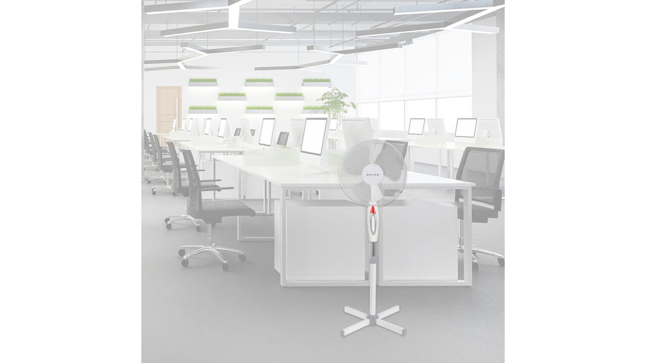Statiefventilator BRASQ F300 Ø 40cm wit
