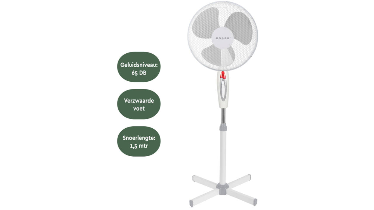 Statiefventilator BRASQ F300 Ø 40cm wit
