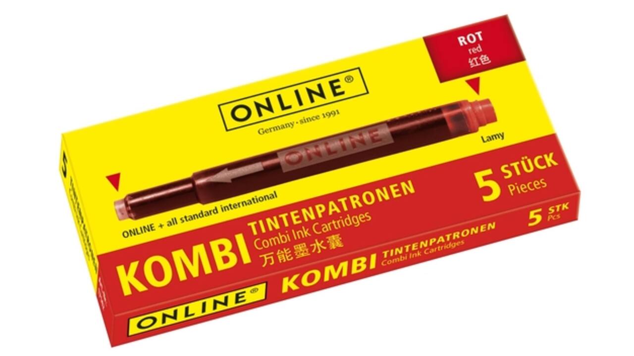 Inktpatroon Online Kombi rood doos à 5 stuks