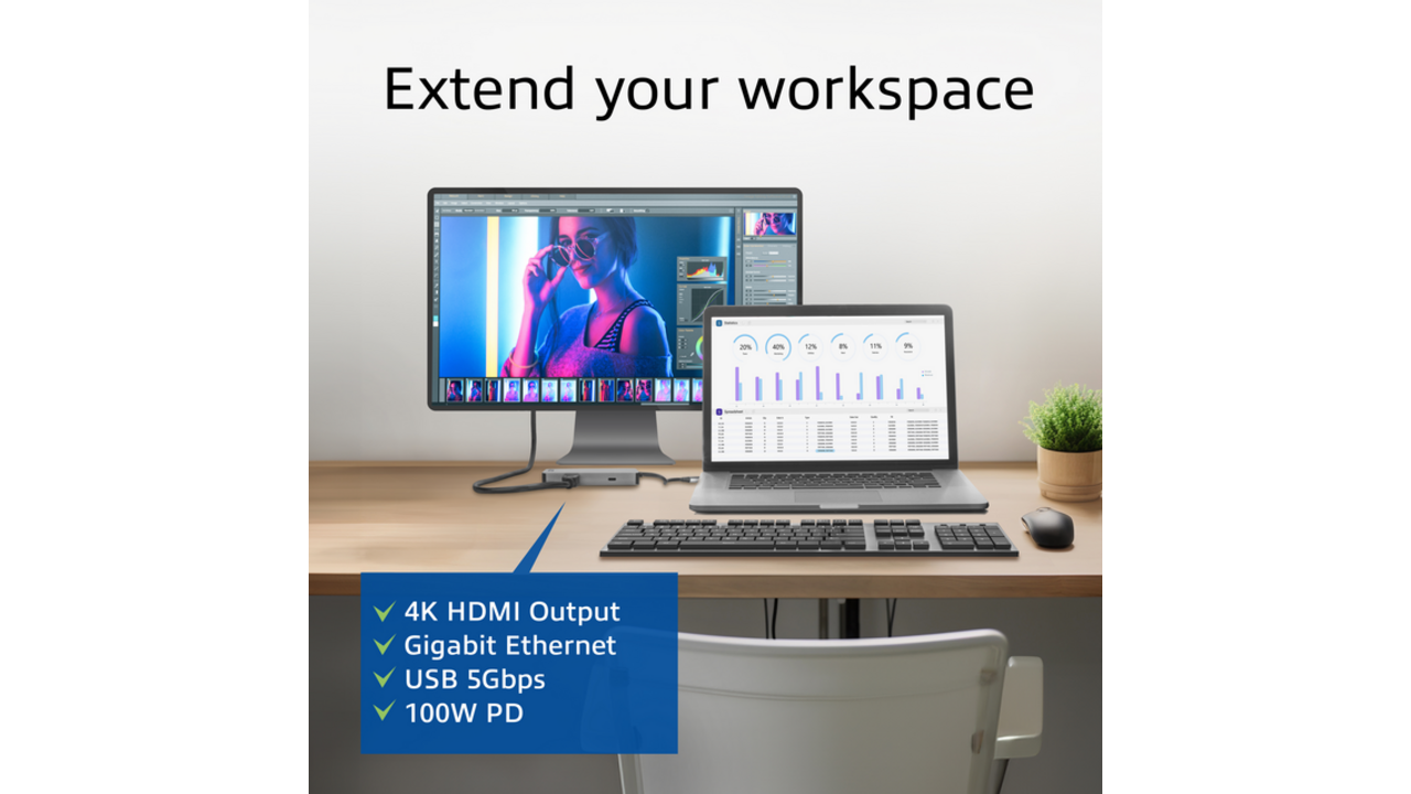 Dockingstation ACT USB-C 7-in-1