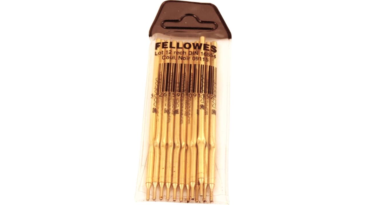 Balpenvulling Fellowes DIN voor baliepen zwart 12 stuks