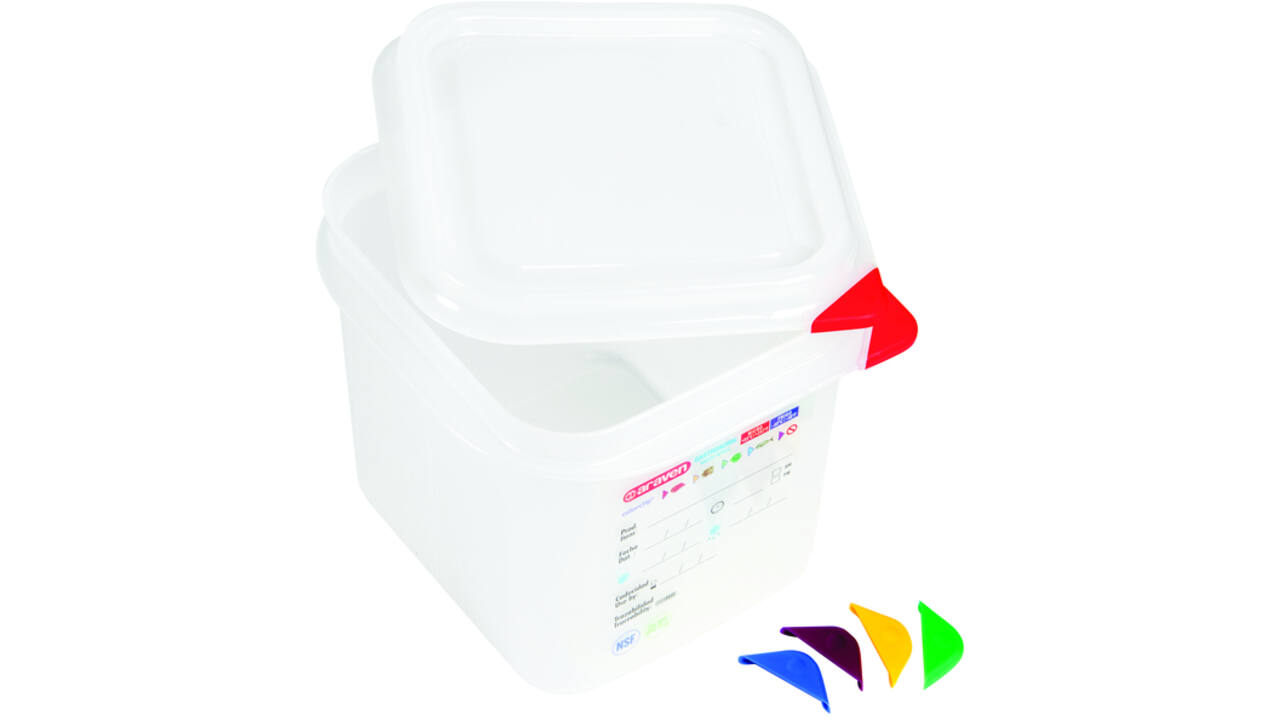 Voedseldoos Araven GN 1/6 met deksel 2600 ml 4 stuks
