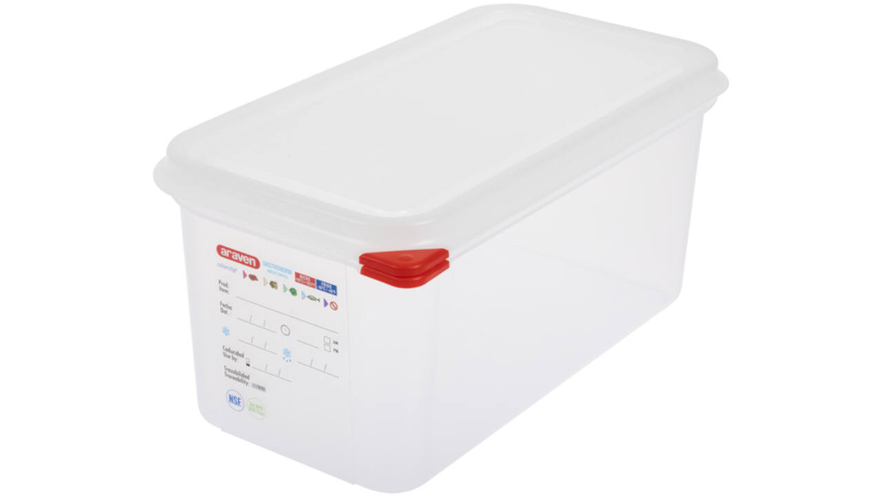 Voedseldoos Araven GN 1/3 met deksel 6 liter 4 stuks