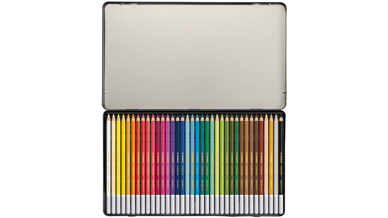 Kleurpotloden STABILO CarbOthello kalkpastel assorti blik à 36 stuks