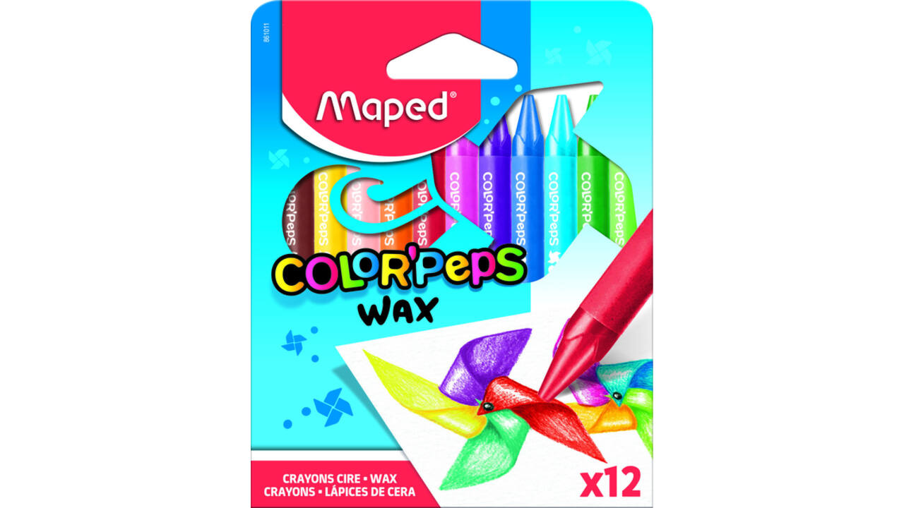 Waskrijt Maped Color'Peps Wax set á 12 kleuren