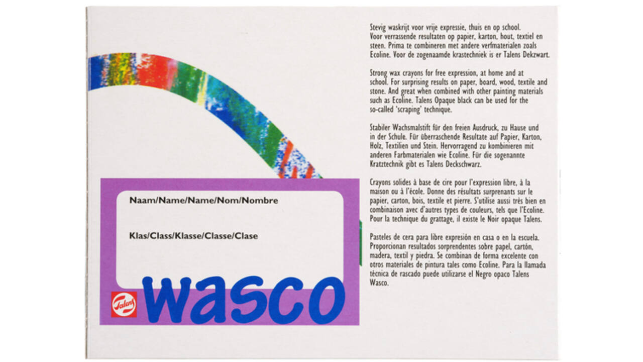 Waskrijt Talens Wasco set á 12 kleuren