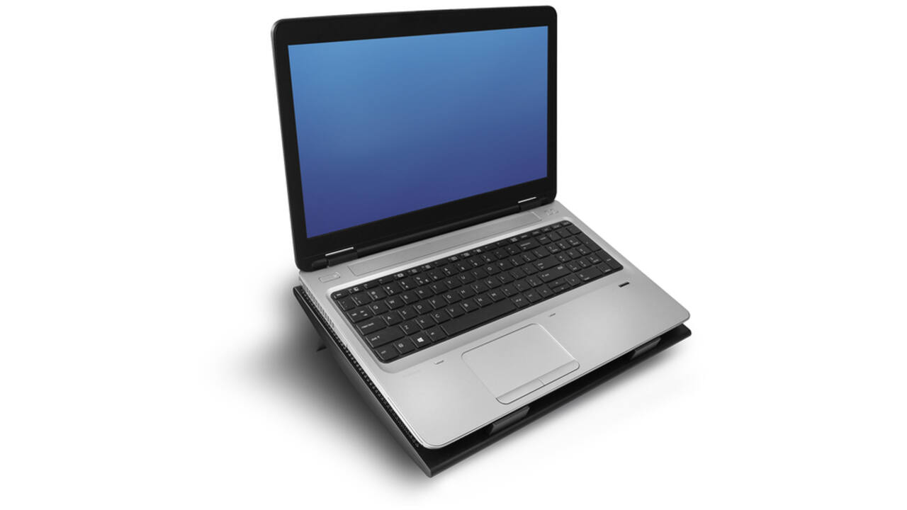 Laptopstandaard ACT 2 standen met ventilator 4-p hub