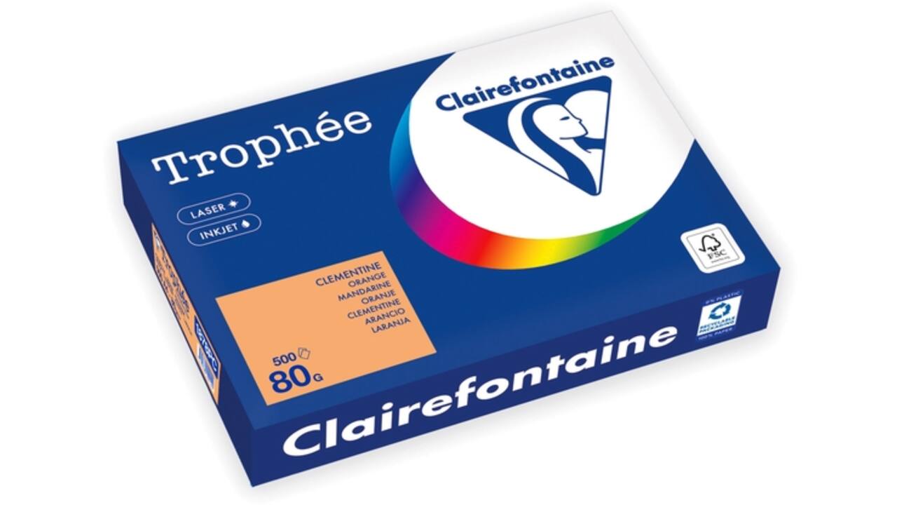 Kopieerpapier Trophée A4 80gr oranje 500 vel