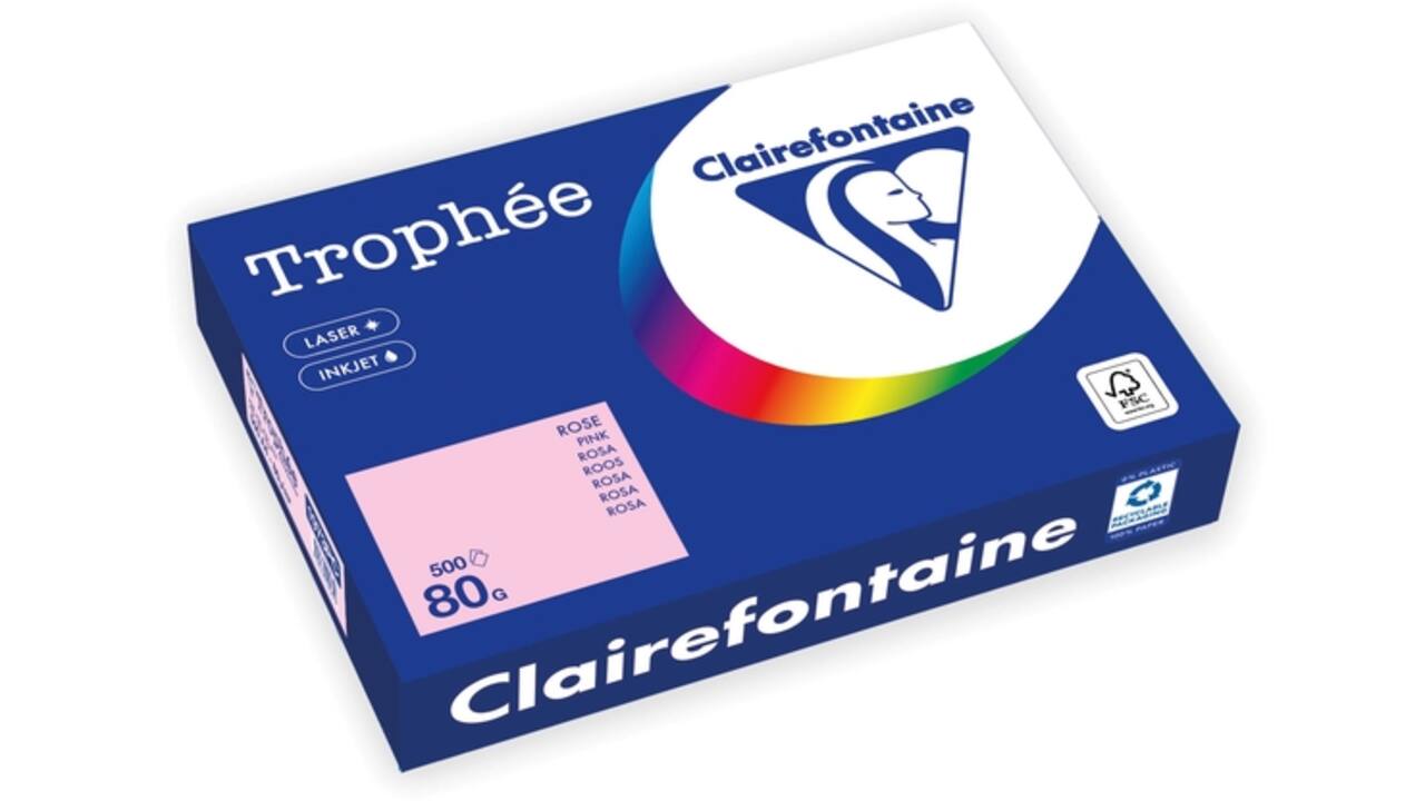 Kopieerpapier Trophée A4 80gr roze 500vel