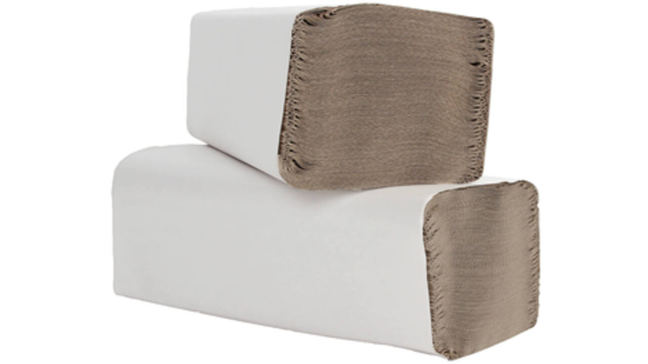 Handdoek Cleaninq Z-vouw 1-laags 250x230mm 20x250st naturel