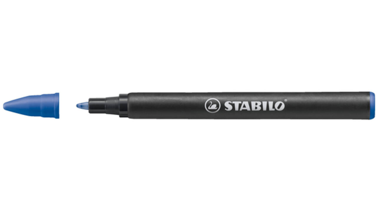 Rollerpenvulling STABILO Easyoriginal fijn blauw doosje à 20 stuks