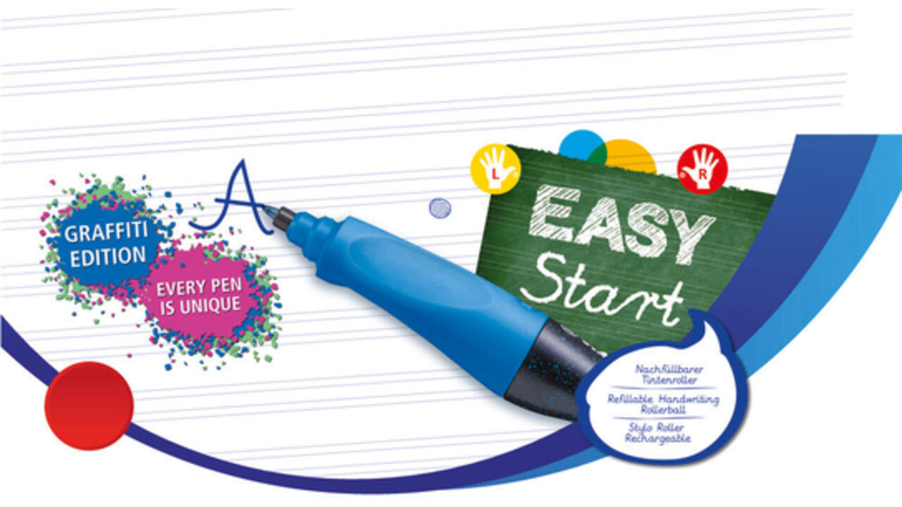 Rollerpenvulling STABILO Easyoriginal fijn blauw doosje à 20 stuks