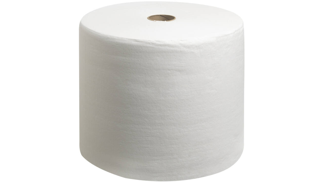 Poetsrol WypAll L40 PowerClean 1-laags 31,5cmx232m 750vel wit 7452