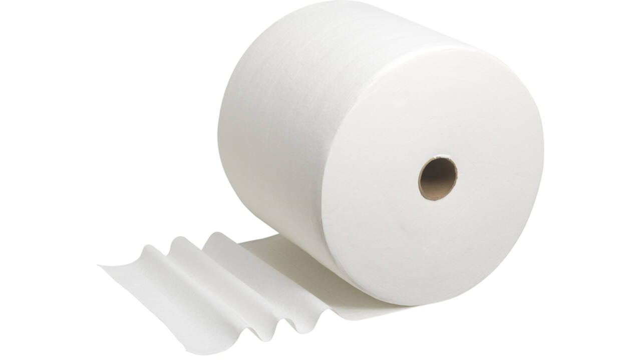 Poetsrol WypAll L40 PowerClean 1-laags 31,5cmx232m 750vel wit 7452