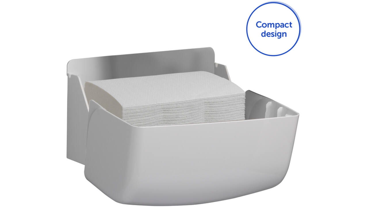 Handdoekdispenser Aquarius voor i-vouw mini wit 6956