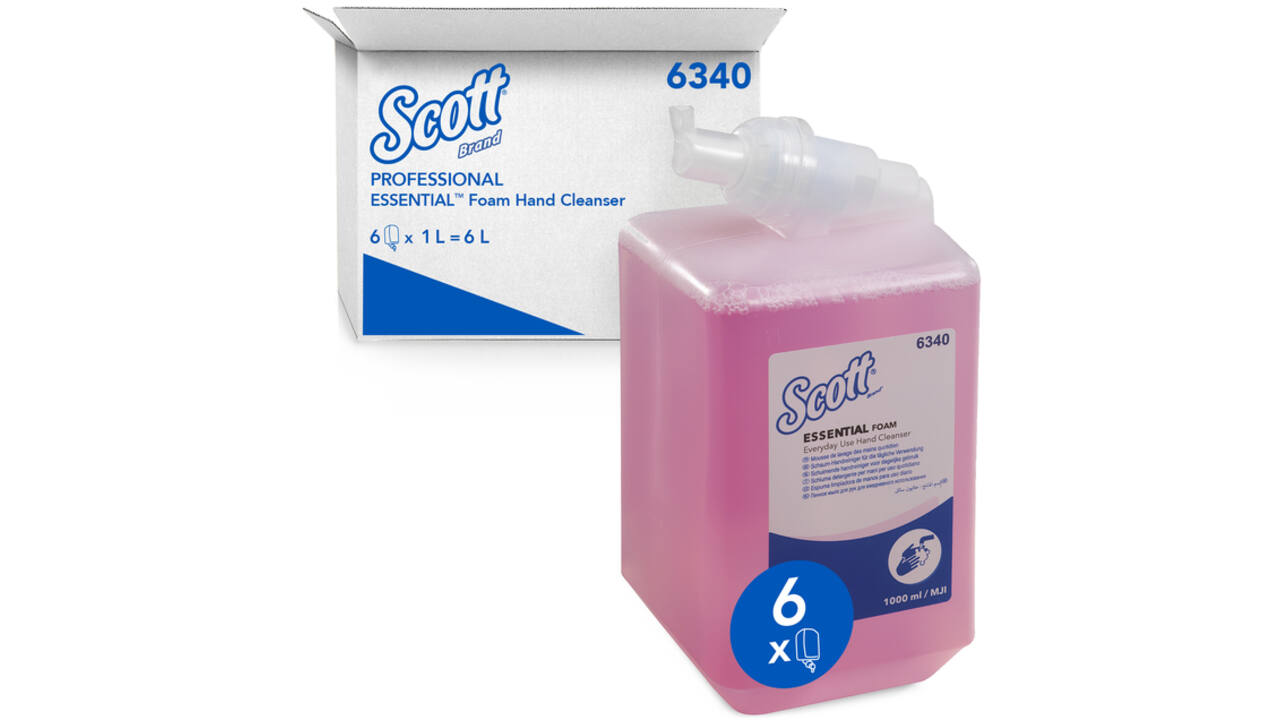 Handzeep Scott Essential foam roze 1000ml 6340